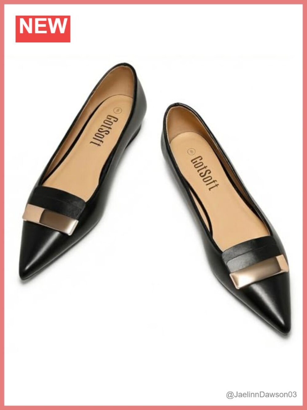 Women's Lambskin Lining Pointed Toe Slip On Flat Shoes Memory Padded Insole